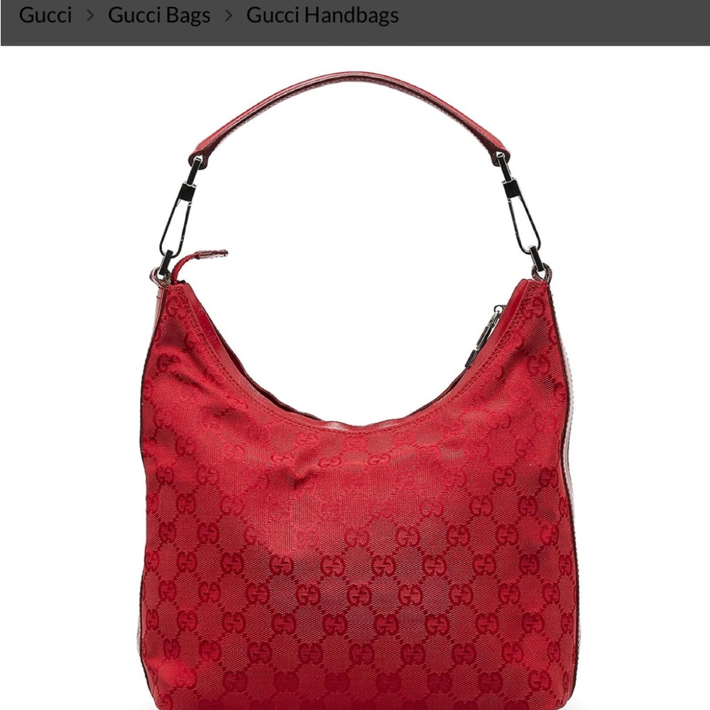 Gucci Red GG Canvas Shoulder Bag - Picture 4 of 12